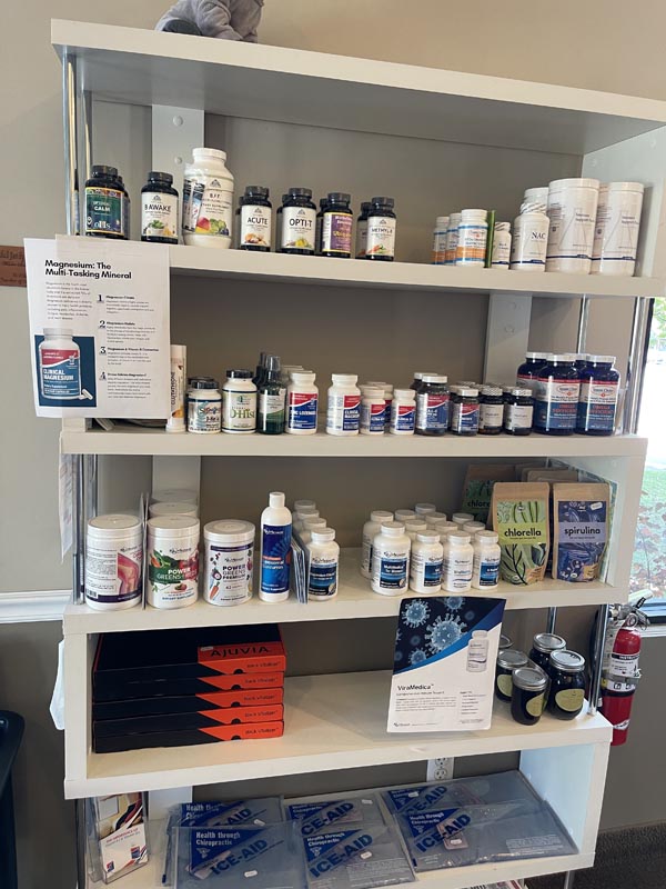 Vitamins and supplements at Marshall Family Chiropractic