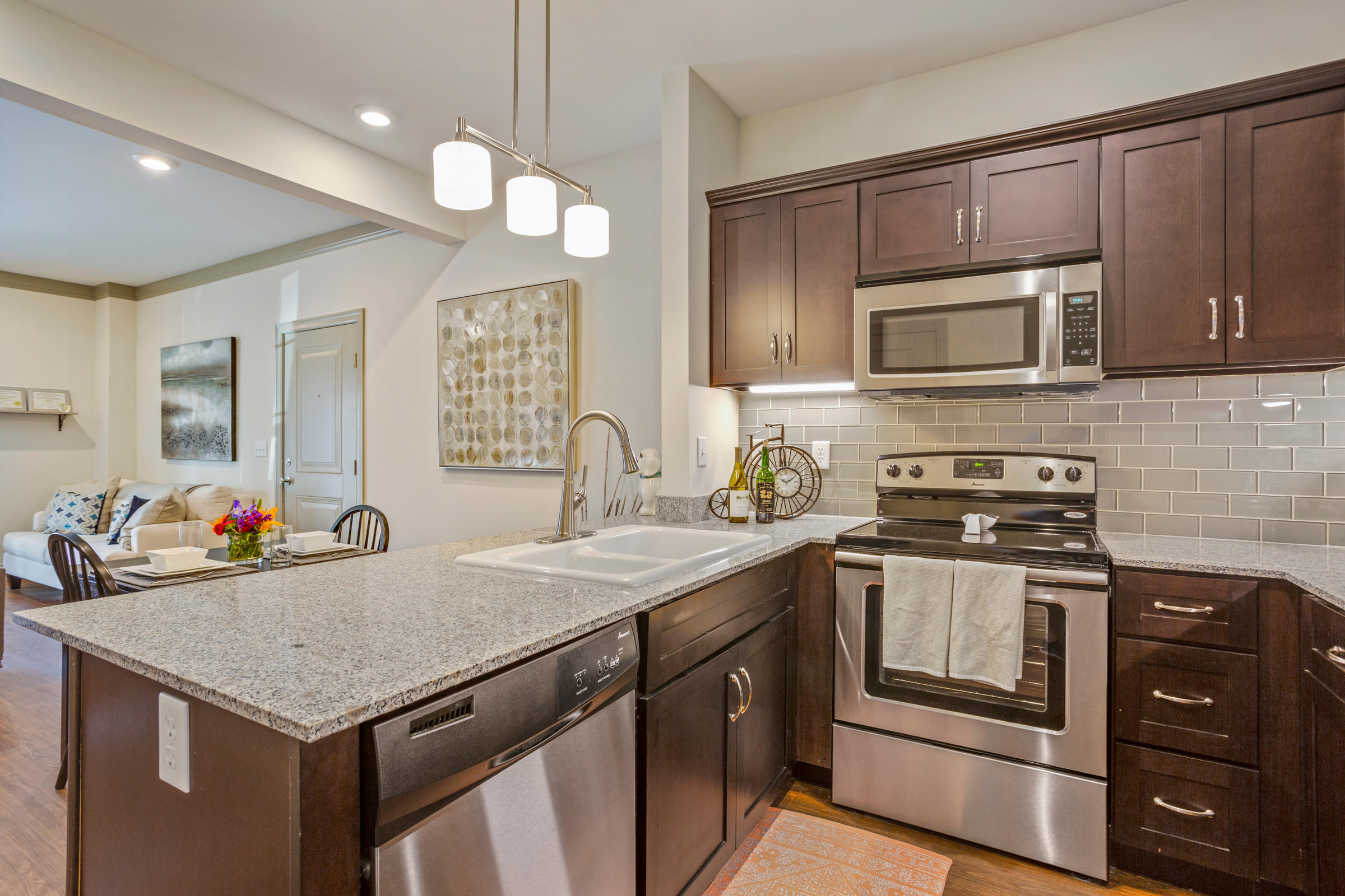 Fully Equipped Kitchen With Stainless Steel Appliances