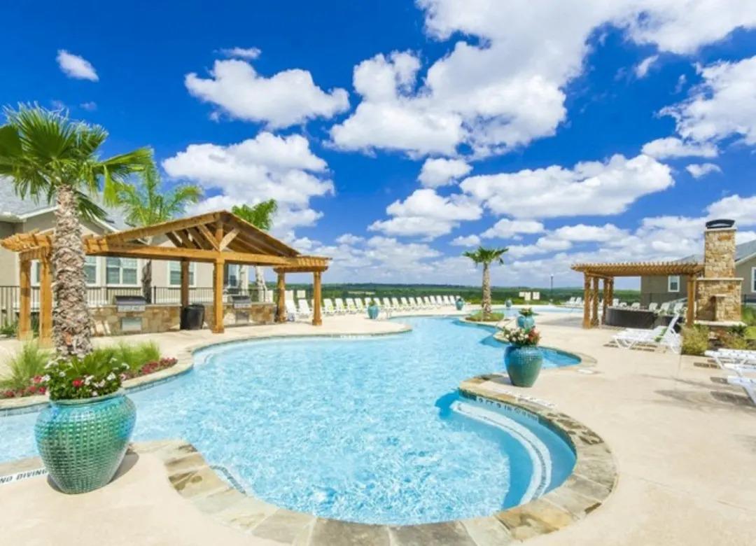 Resort-Inspired Swimming Pool Villages of Briggs Ranch Apartments San Antonio (210)934-4279