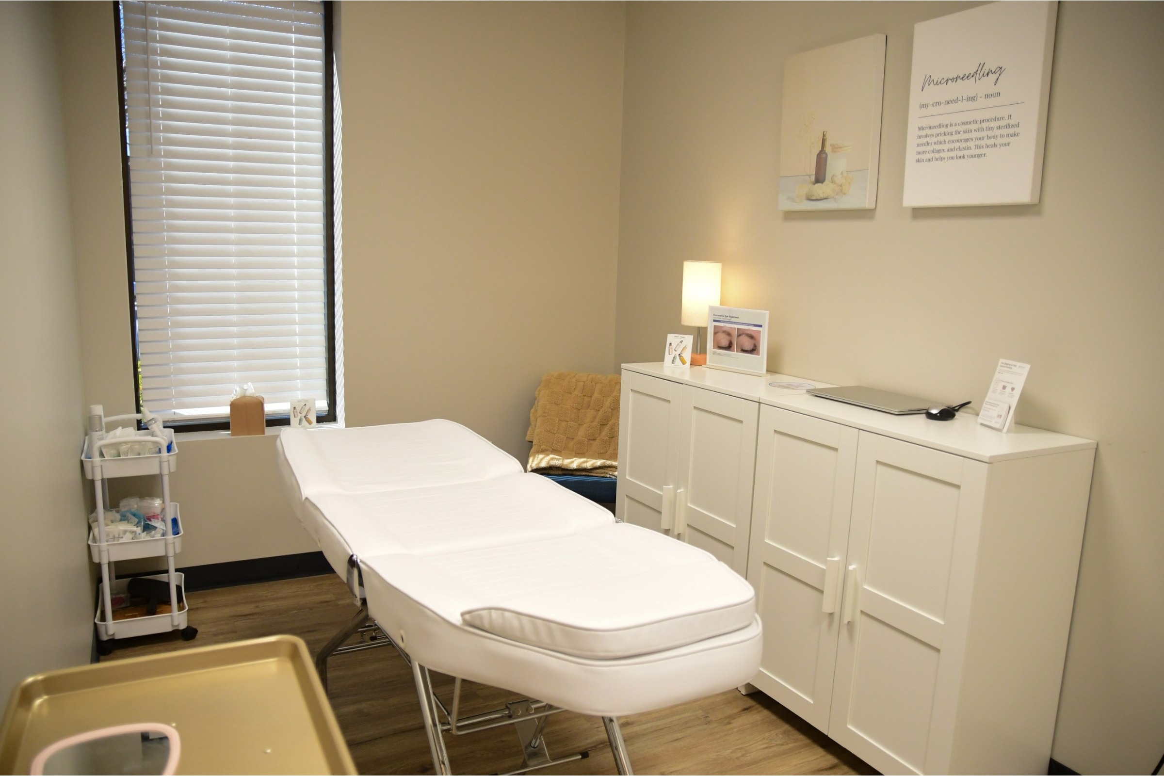 Private treatment room for facials and skin treatments at Care Esthetics Delaware