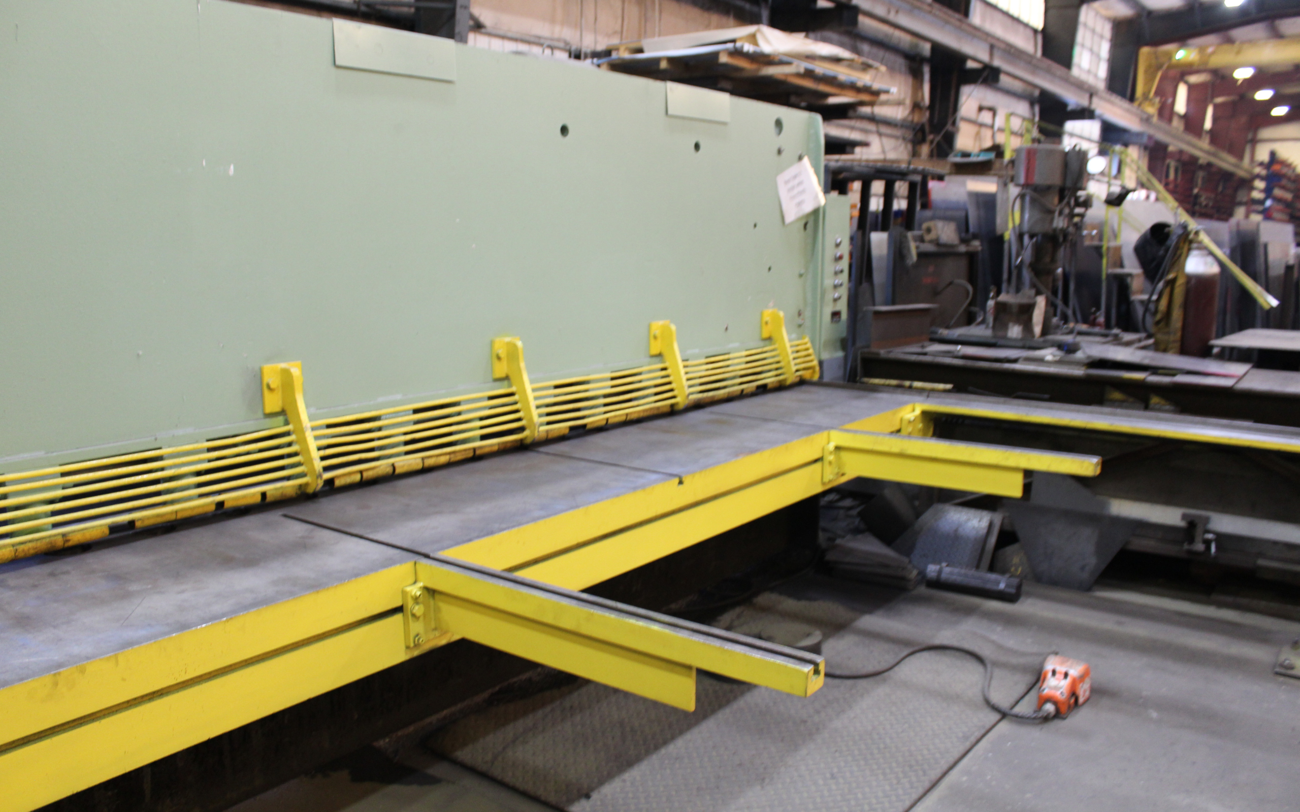 CNC steel cutting system at Ozark Mountain Steel, used for precise cutting of sheet and plate steel. This advanced equipment allows for accurate, efficient fabrication of custom steel components for structural, commercial, and agricultural projects.