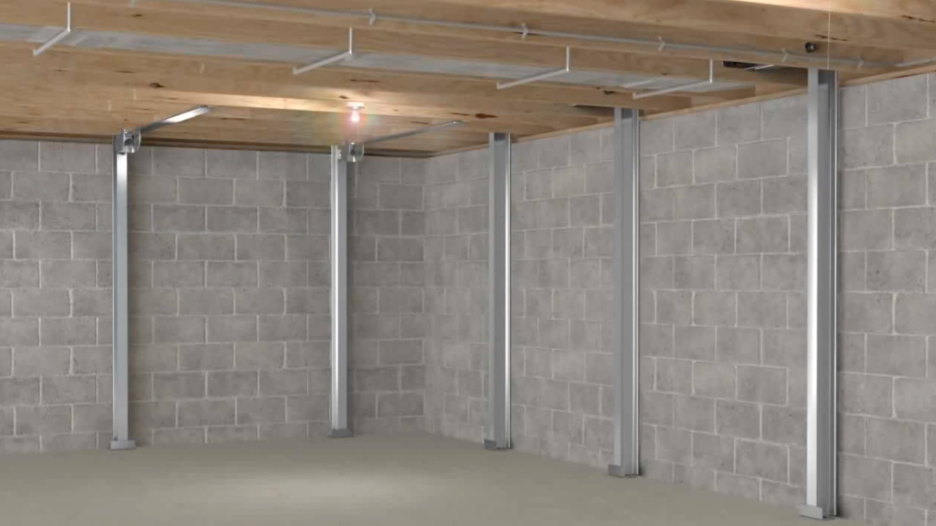 PowerBrace helps support foundation and cinder block walls.