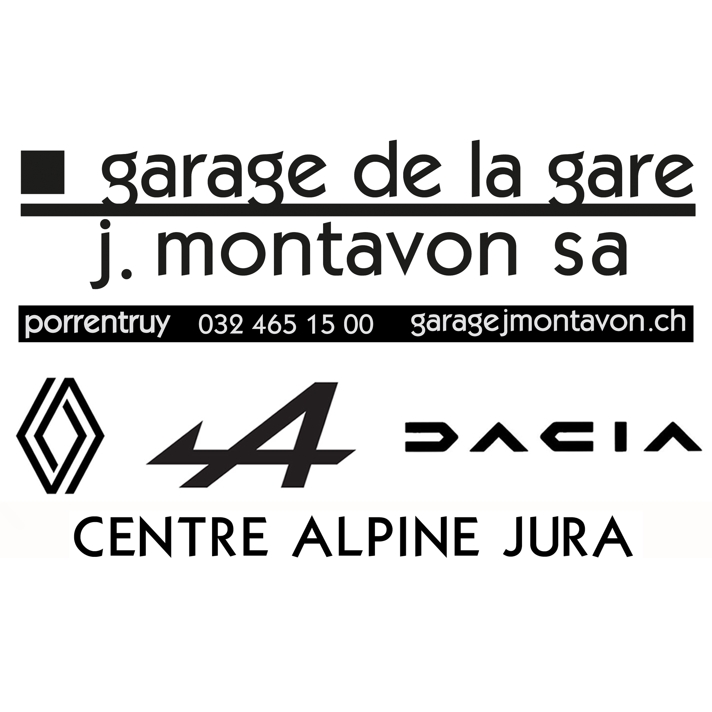 Garage de la Gare J. Montavon SA Centre Alpine Jura Logo