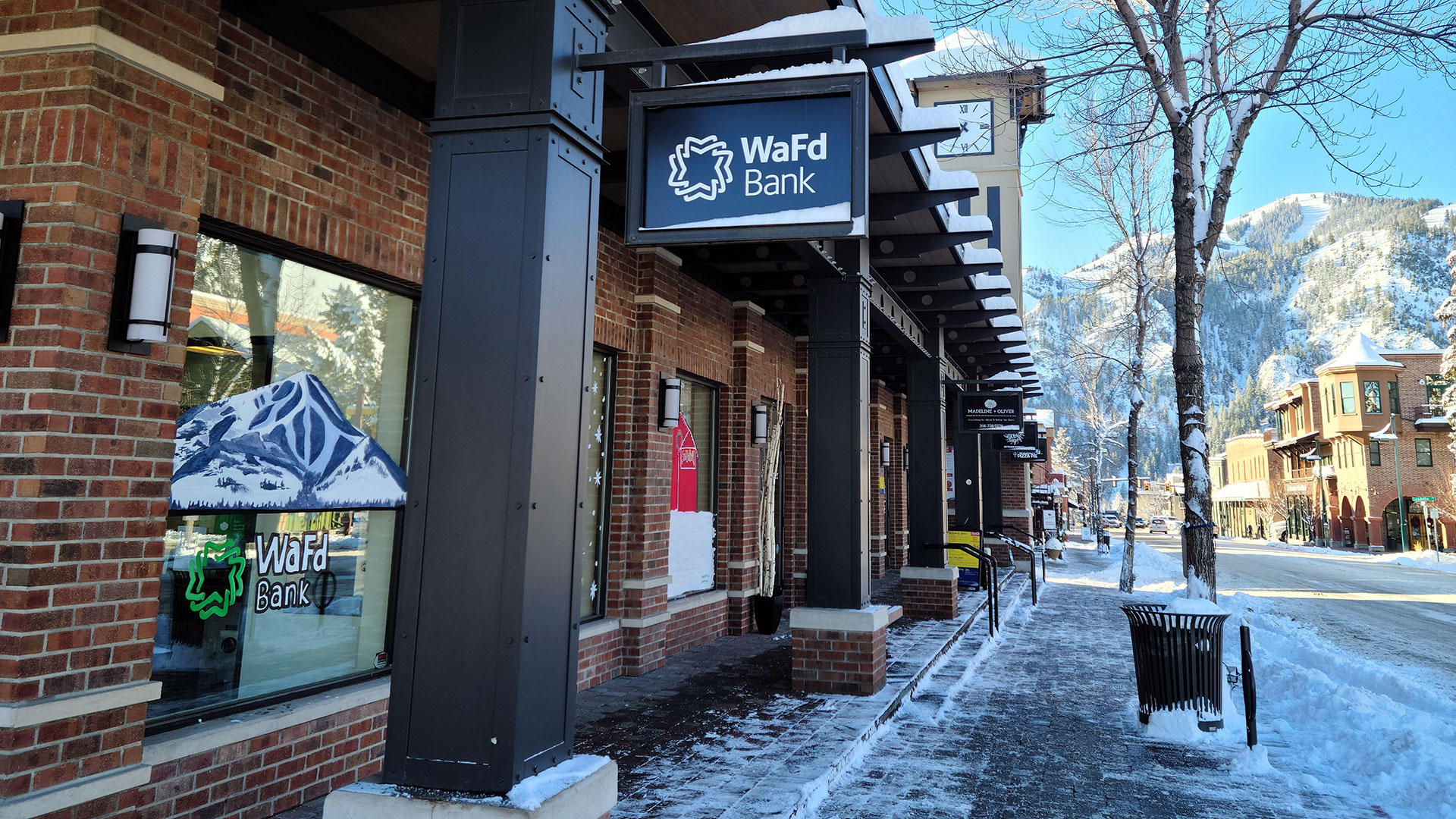 Photo of the WaFd Branch location in Ketchum, Idaho. Located at 460 E Sun Valley Road, Suite 101
