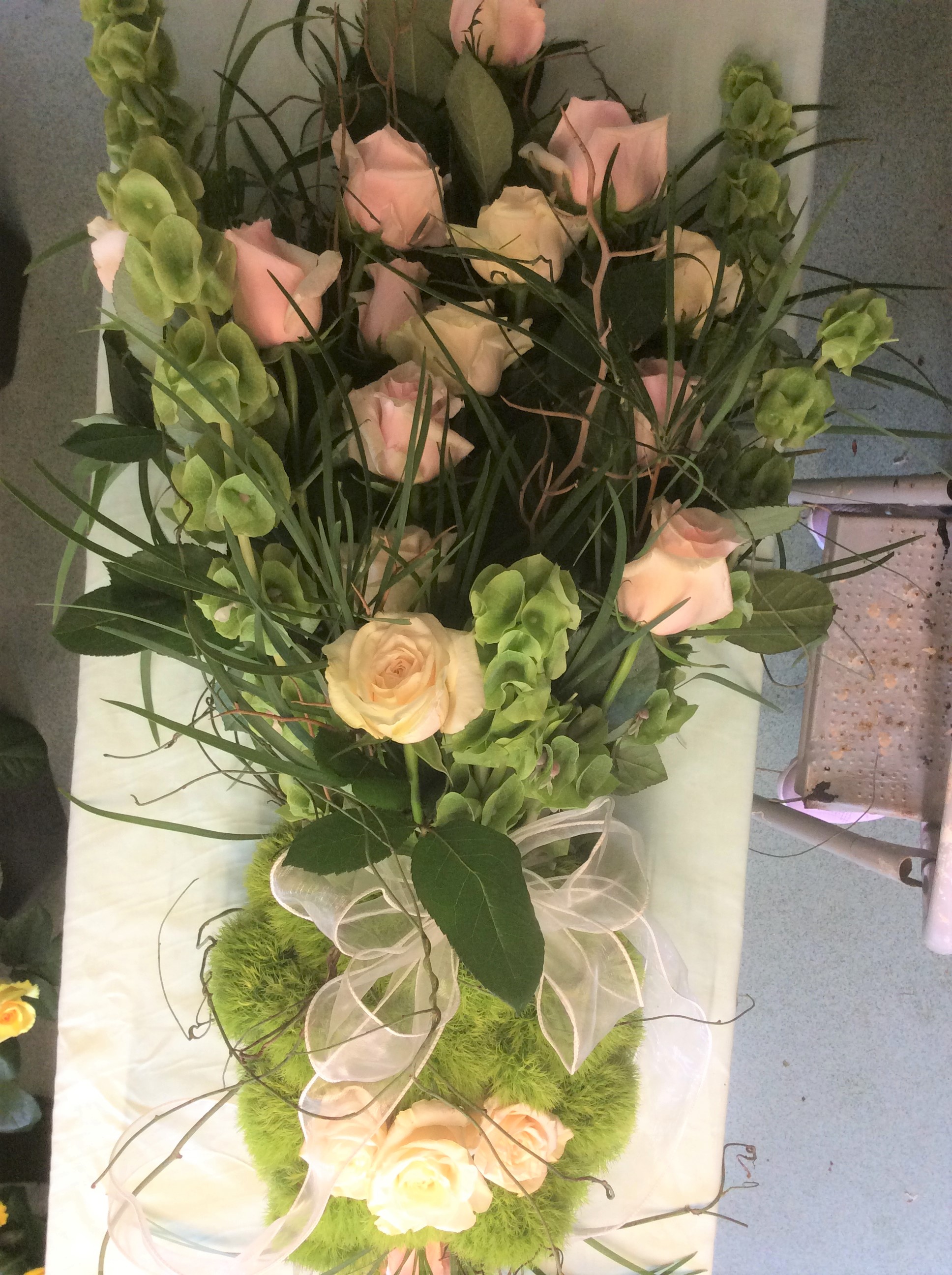 Floral arrangements carefully designed for your loved ones casket. Fresh Floral Designs Mount Martha 0418 387 132