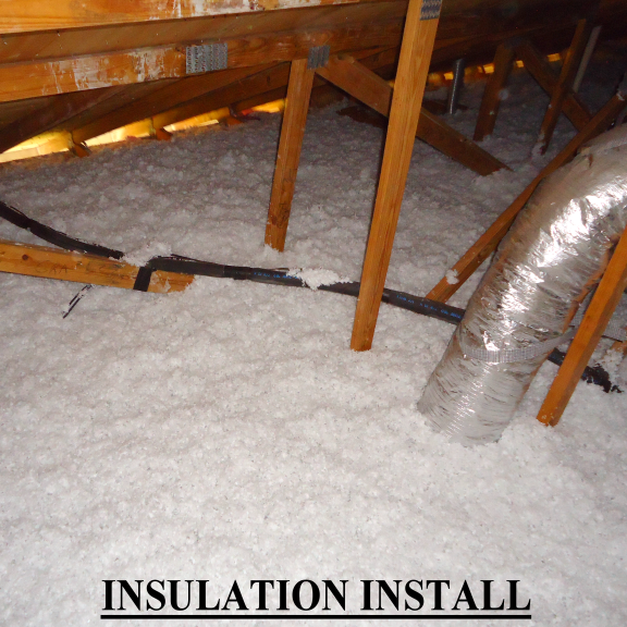 Attic insulation replacement installation