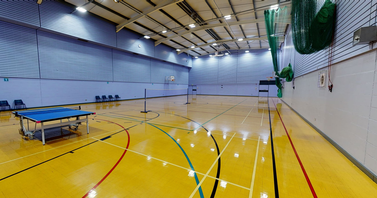 Sports hall at William Gregg VC Leisure Centre William Gregg VC Leisure Centre Derbyshire 01773 537940