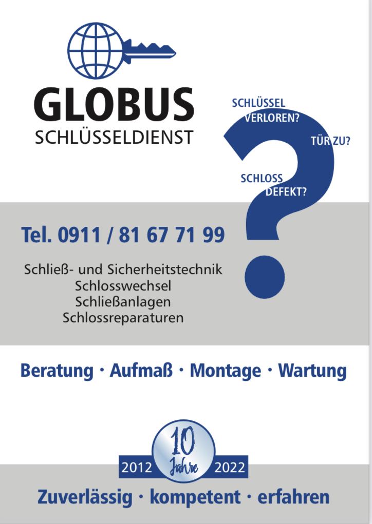 Globus Schlüsseldienst Schließ- und Sicherheitstechnik, Bärenschanzstraße 1 in Nürnberg