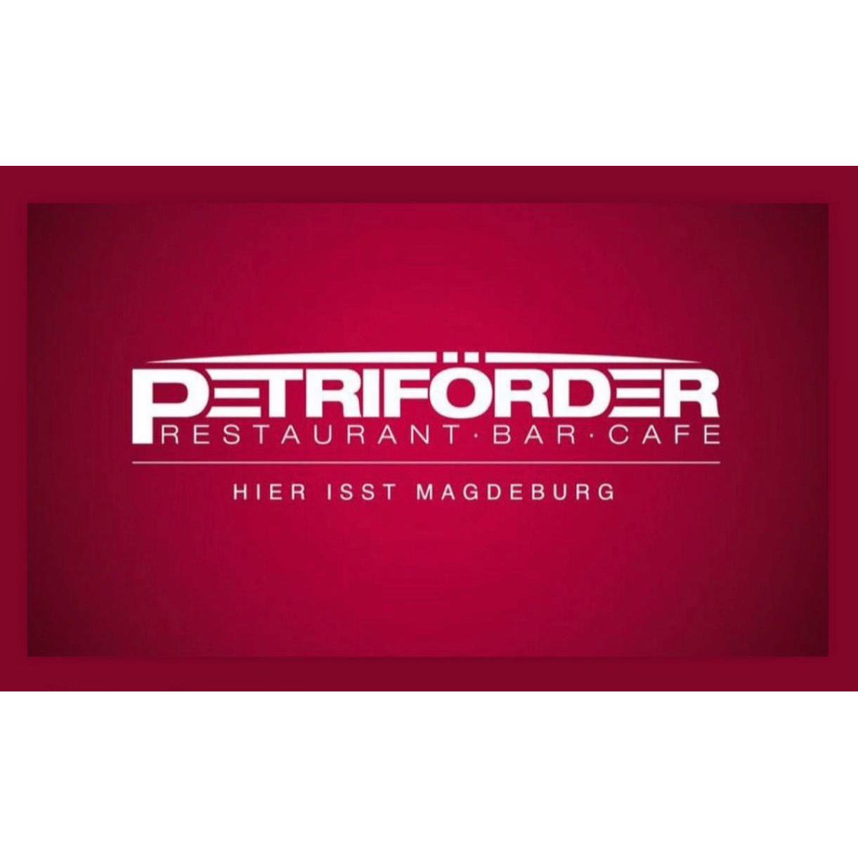 Petriförder  Restaurant & Bar  Hier isst Magdeburg Logo