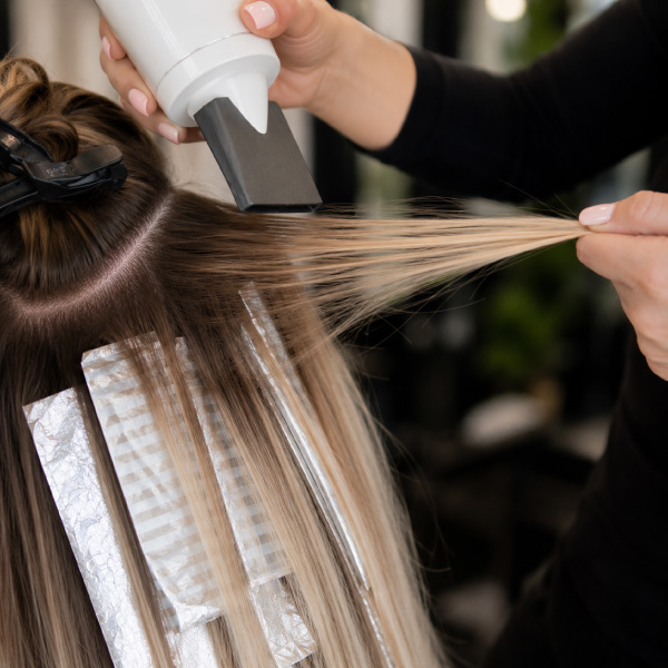 AirTouch highlights at Avissa Salon in Ann Arbor create exceptionally soft, seamless blonde dimensio 