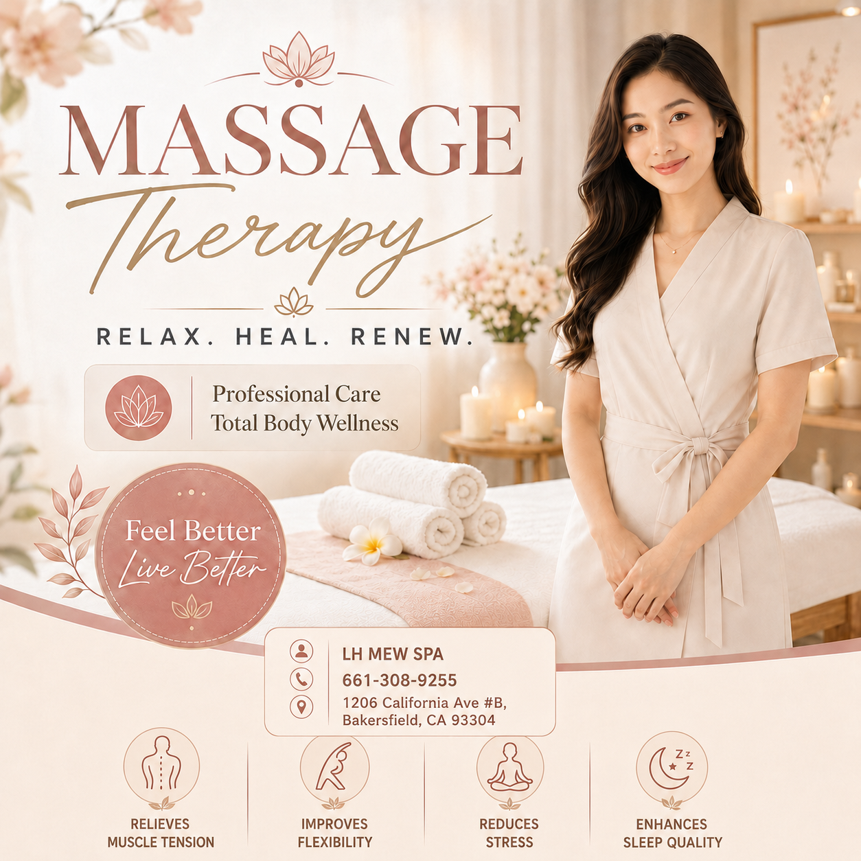 Massage is becoming more popular as people now understand the
benefits of a regular massage session to their health and well-being.