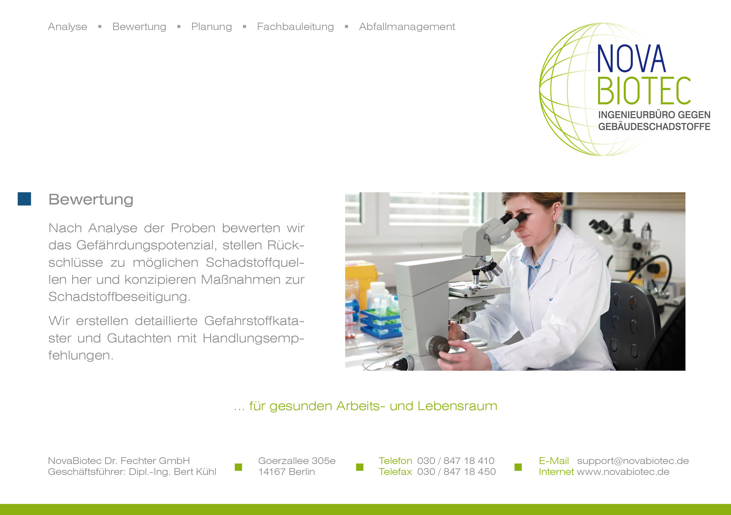 NovaBiotec Dr. Fechter GmbH, Goerzallee 305e in Berlin