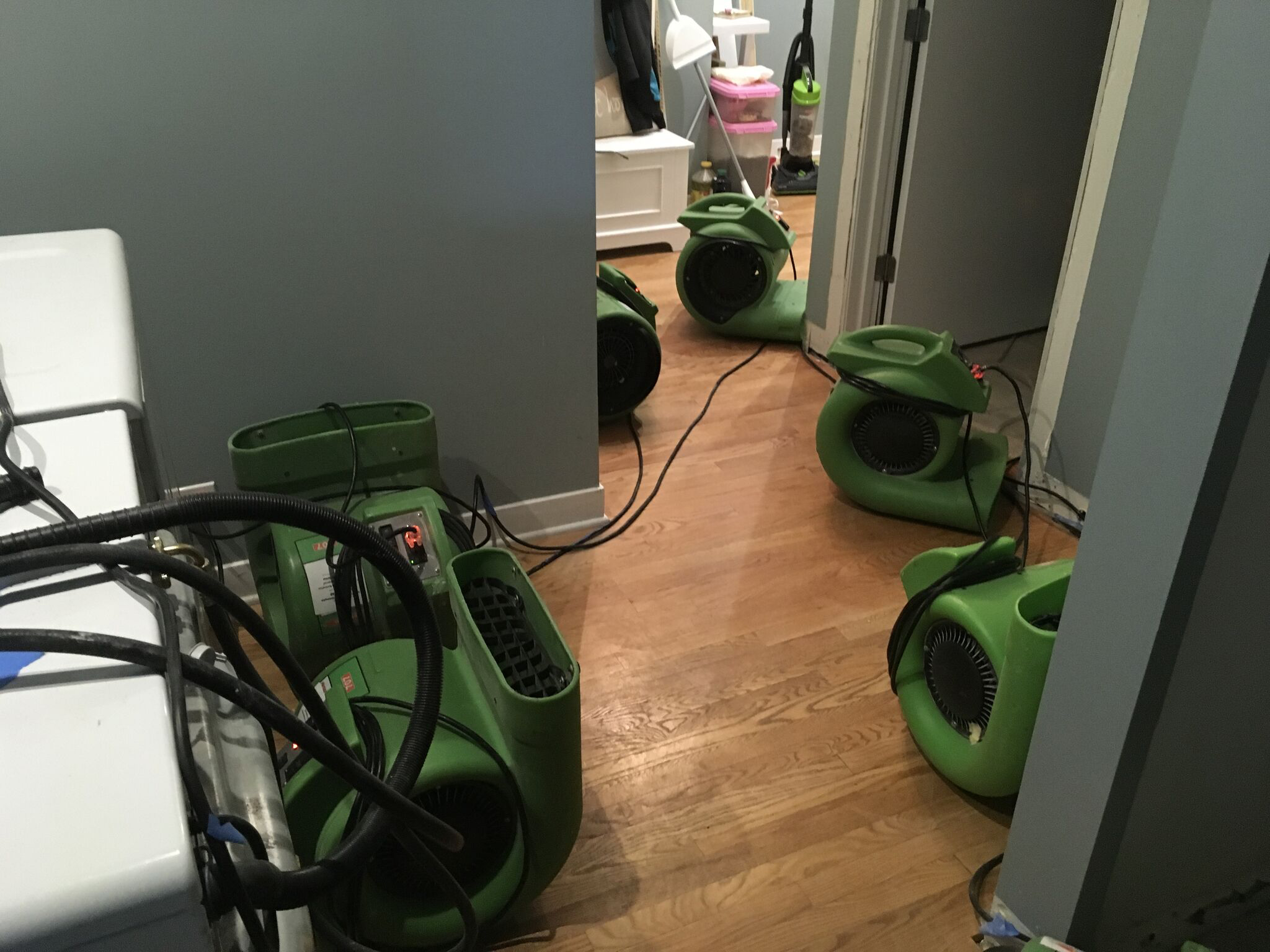 The SERVPRO equipment is up and running during a residential restoration.