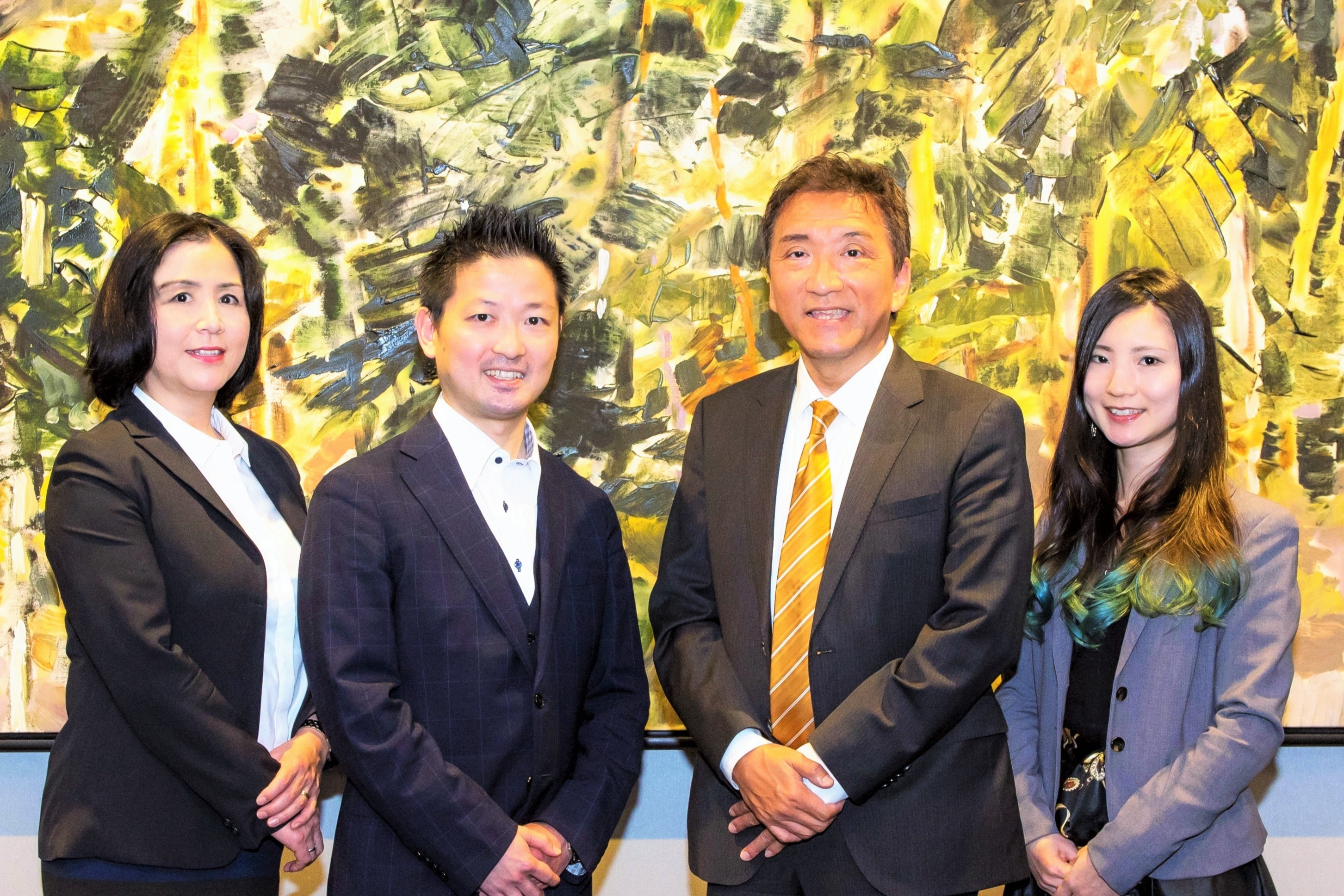 Chris Kwok Wealth Management Team Photo - Shoko Sanchez, Andy Hirai, Chris Kwok, Yui Sato