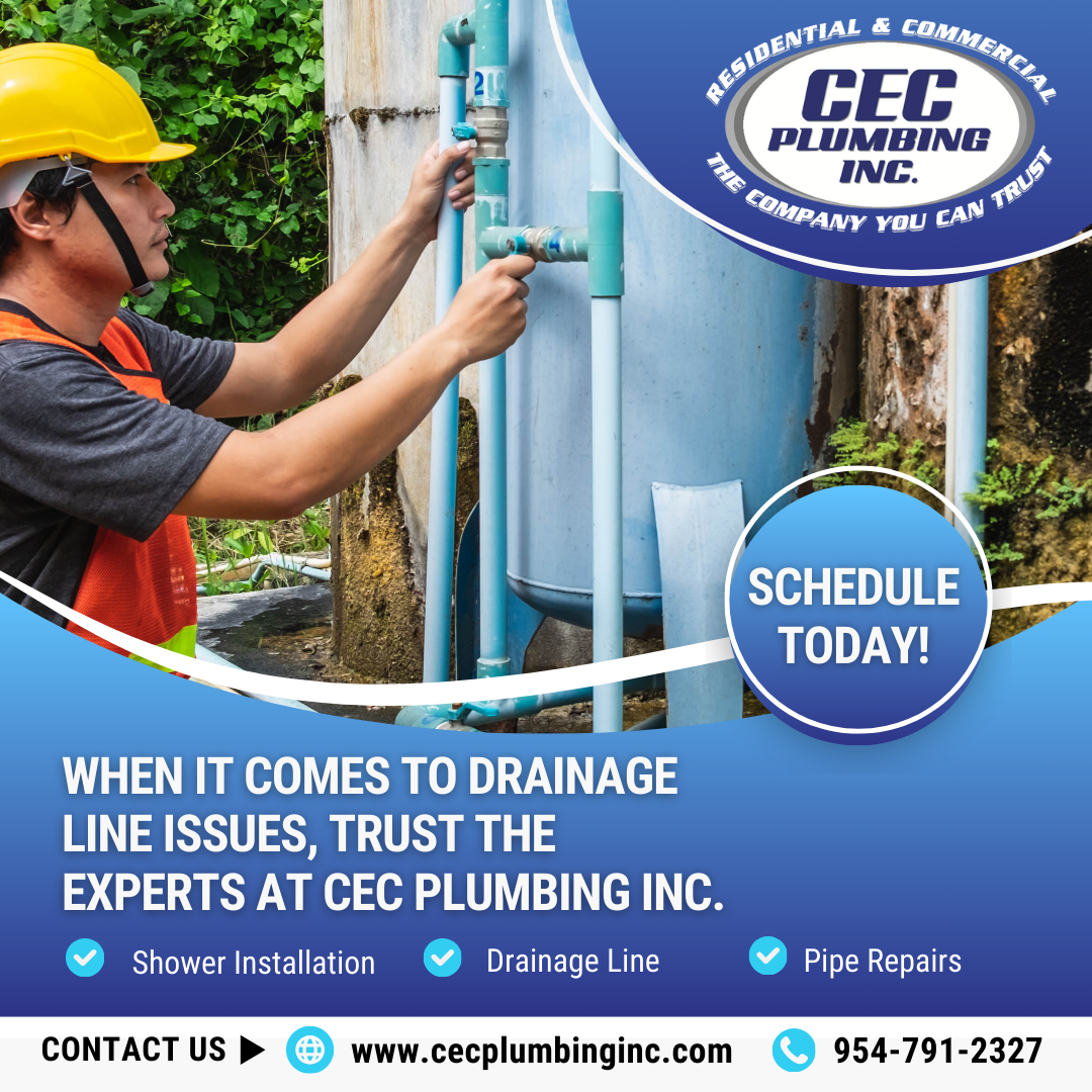 At CEC Plumbing Inc., we're proud to be the local go-to licensed plumbers serving Davie, Plantation, Fort Lauderdale, Tamarac, and the surrounding South Florida area. Our skilled team specializes in comprehensive plumbing services for both residential and commercial clients, including drain cleaning, leak detection and repair, water heater installation, video sewer inspections, and 24/7 emergency plumbing solutions. We are committed to delivering prompt and reliable service to South Florida, with an emphasis on quality workmanship and customer satisfaction. You can count on us to keep your plumbing running smoothly with the professional, reliable service South Florida trusts.