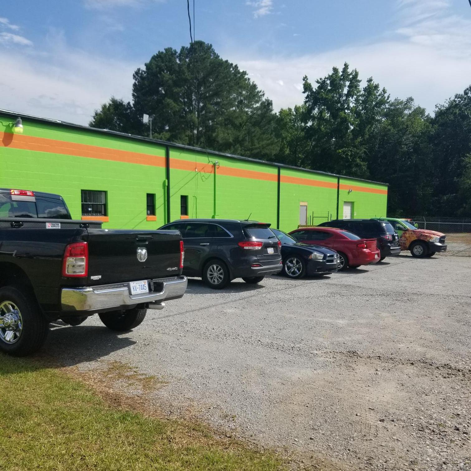 Servpro customer parking on the side of the building.