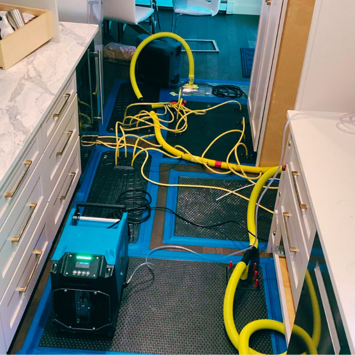 Water under hardwood floors doesn&rsquo;t always mean they have to be removed. At RestoPros of West Central Michigan, we use Injecti-Dri floor drying mats to gently pull moisture from beneath hardwood floors, helping prevent warping, cupping, and permanent damage.

These specialized mats create controlled suction that draws moisture out without tearing up your floors, allowing us to dry them in place whenever possible.