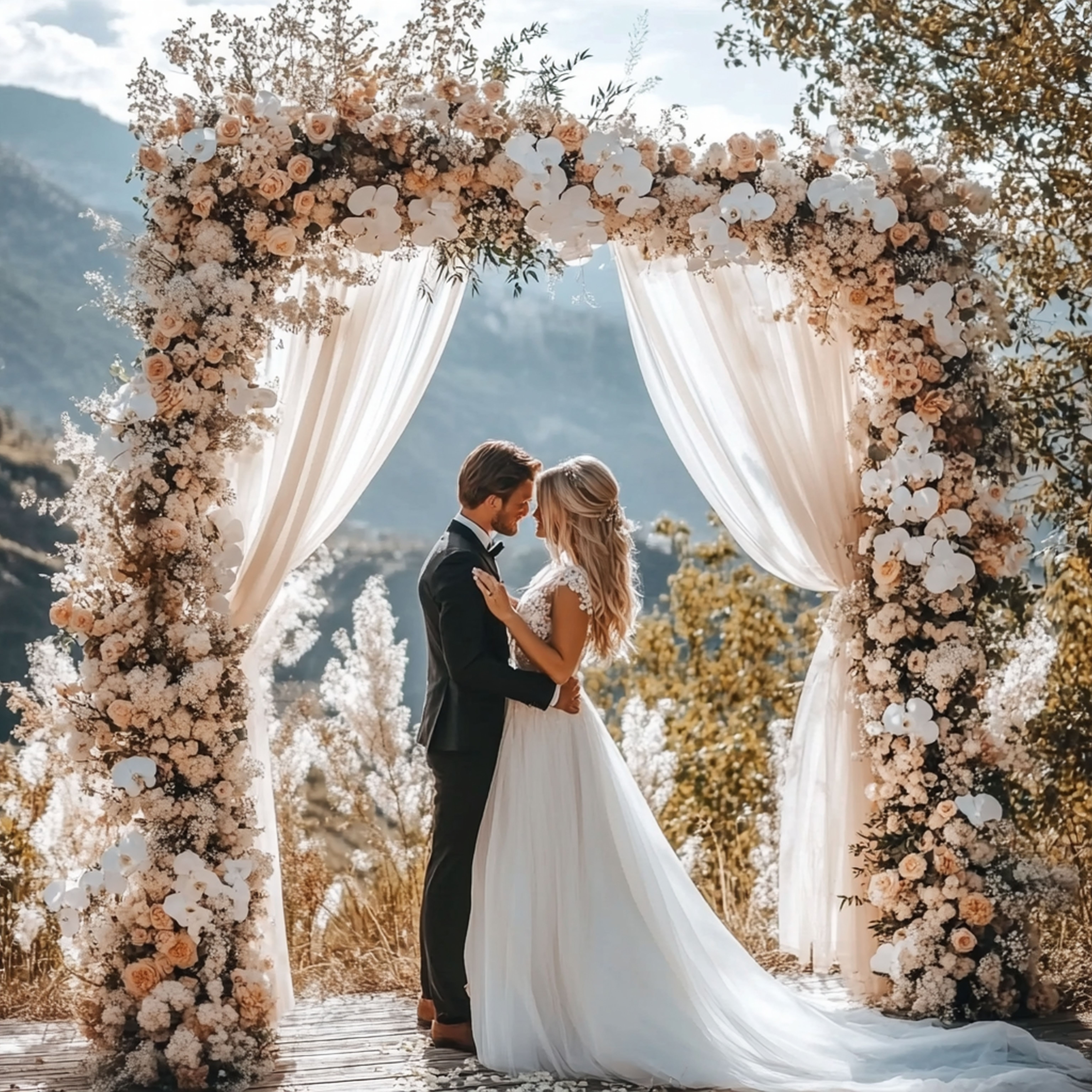 Haz que tu ceremonia de boda sea inolvidable con los elegantes arcos de All Event Company. Nuestros arcos personalizados añaden un toque de sofisticación y romance, adaptándose a tu estilo y tema. Desde diseños clásicos hasta modernos, creamos el marco perfecto para tu gran día. Contáctanos al +1(305)930-2999 para más detalles y haz realidad el arco de tus sueños.