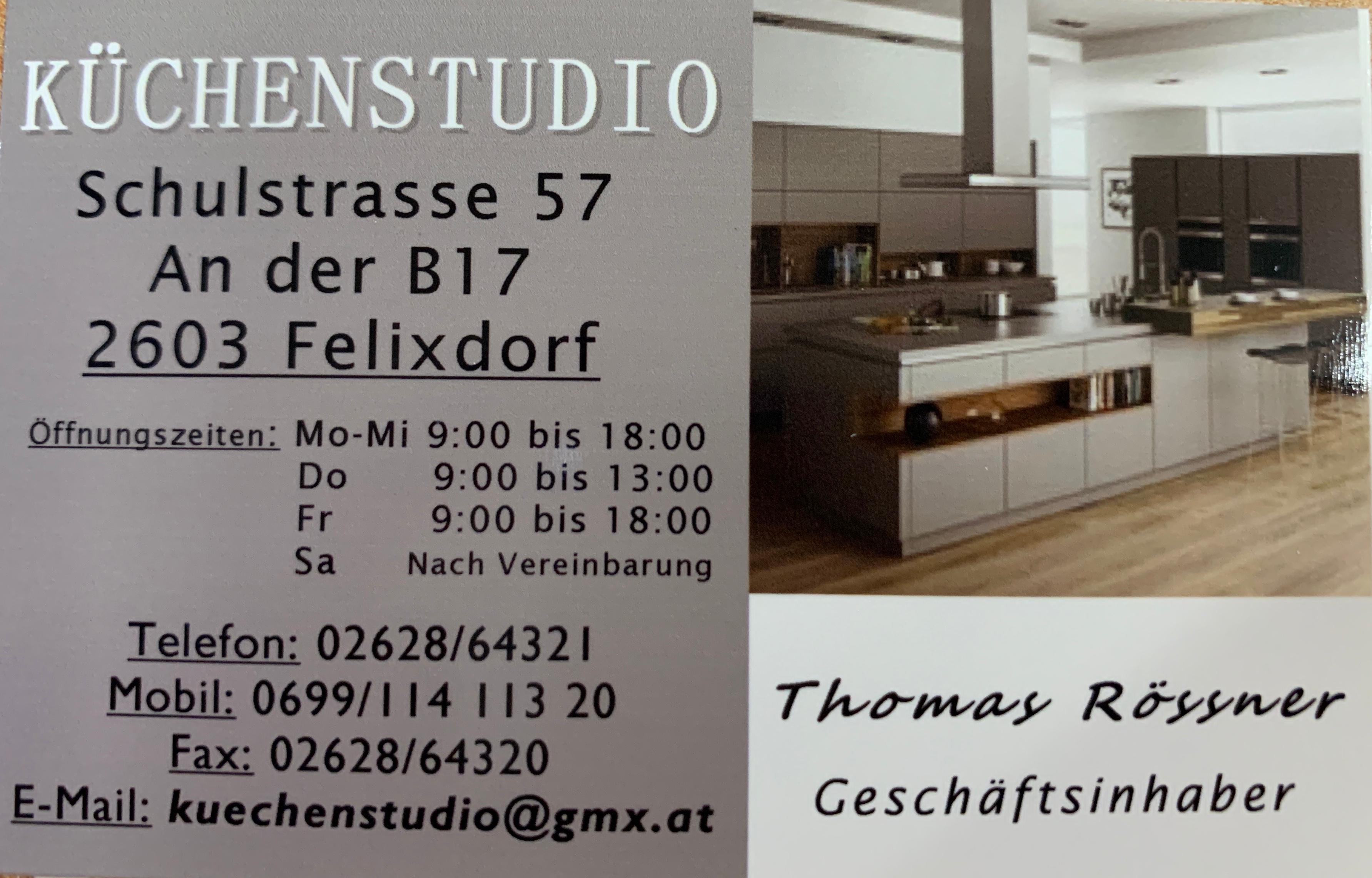 KÜCHENSTUDIO Thomas Rössner, Schulstraße 57 in Felixdorf