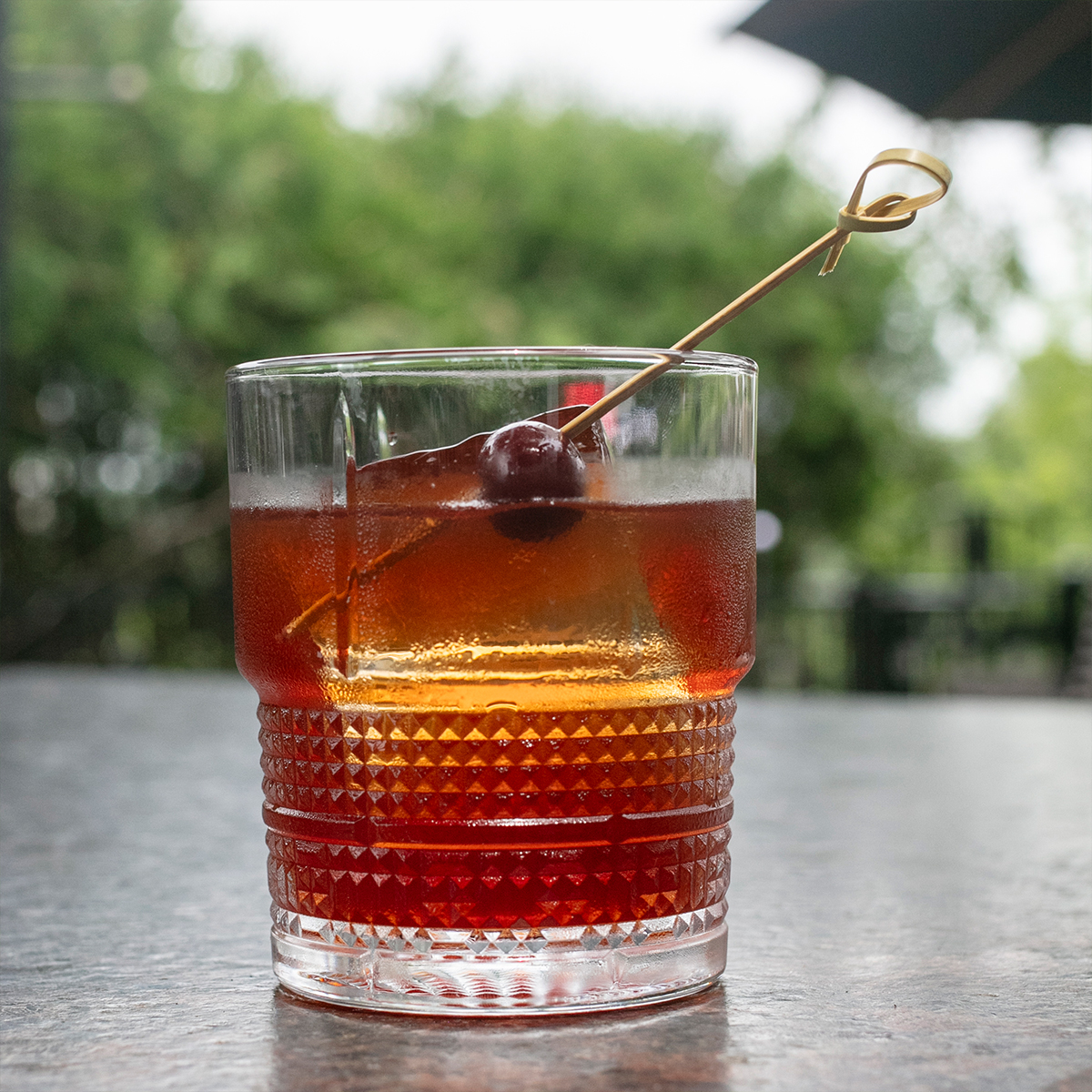 Redstone Manhattan | woodford reserve bourbon, cocchi vermouth di torino, bitters, chinato-soaked cherry