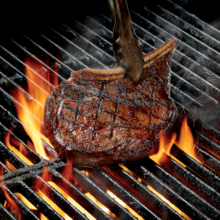 Not trying it would be a crime! Our Outlaw Ribeye is bone-in, well-marbled, fire-grilled, juicy, and delicious.