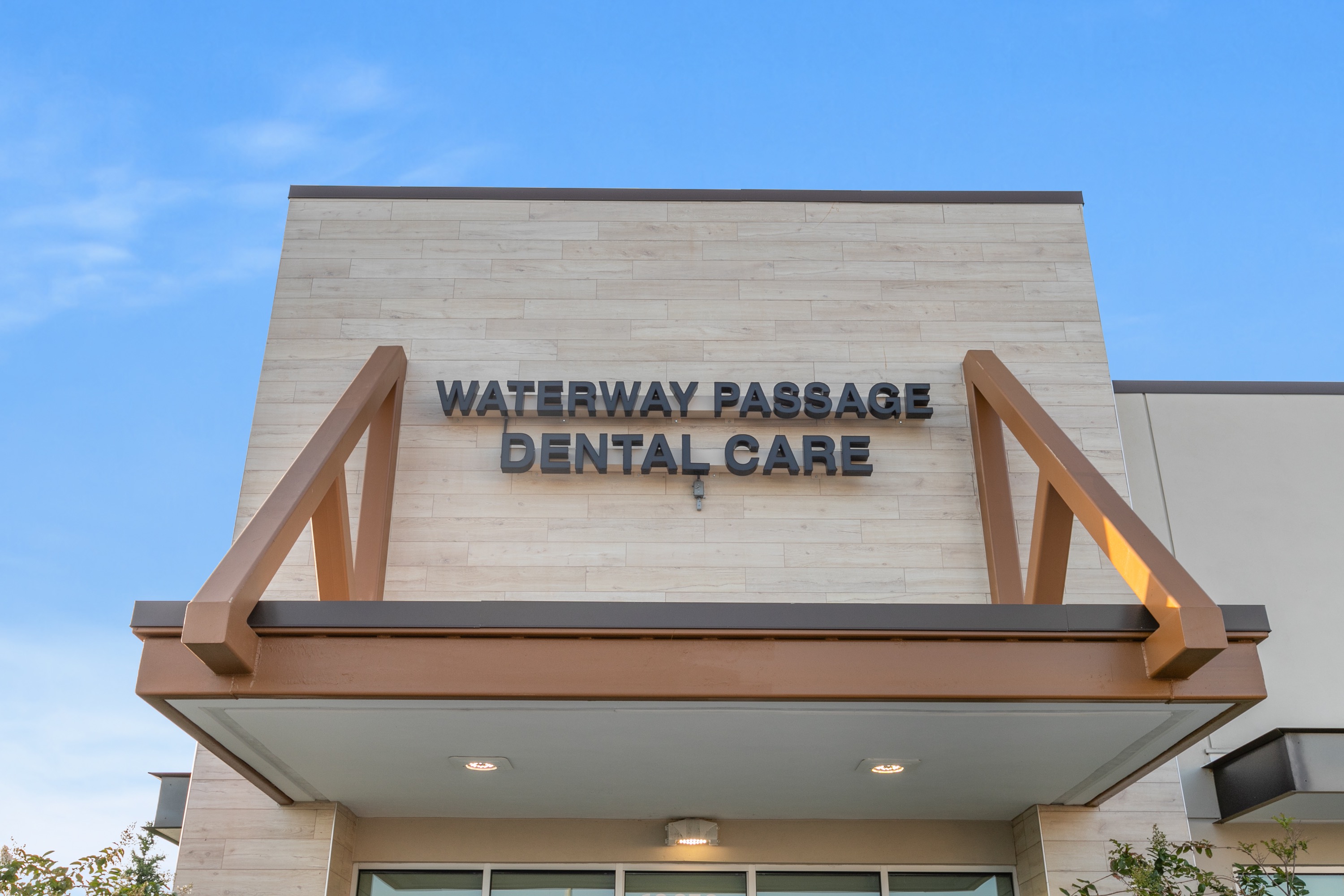 Front of office, Waterway Passage Dental Care. Dentist in Winter Garden, FL. 