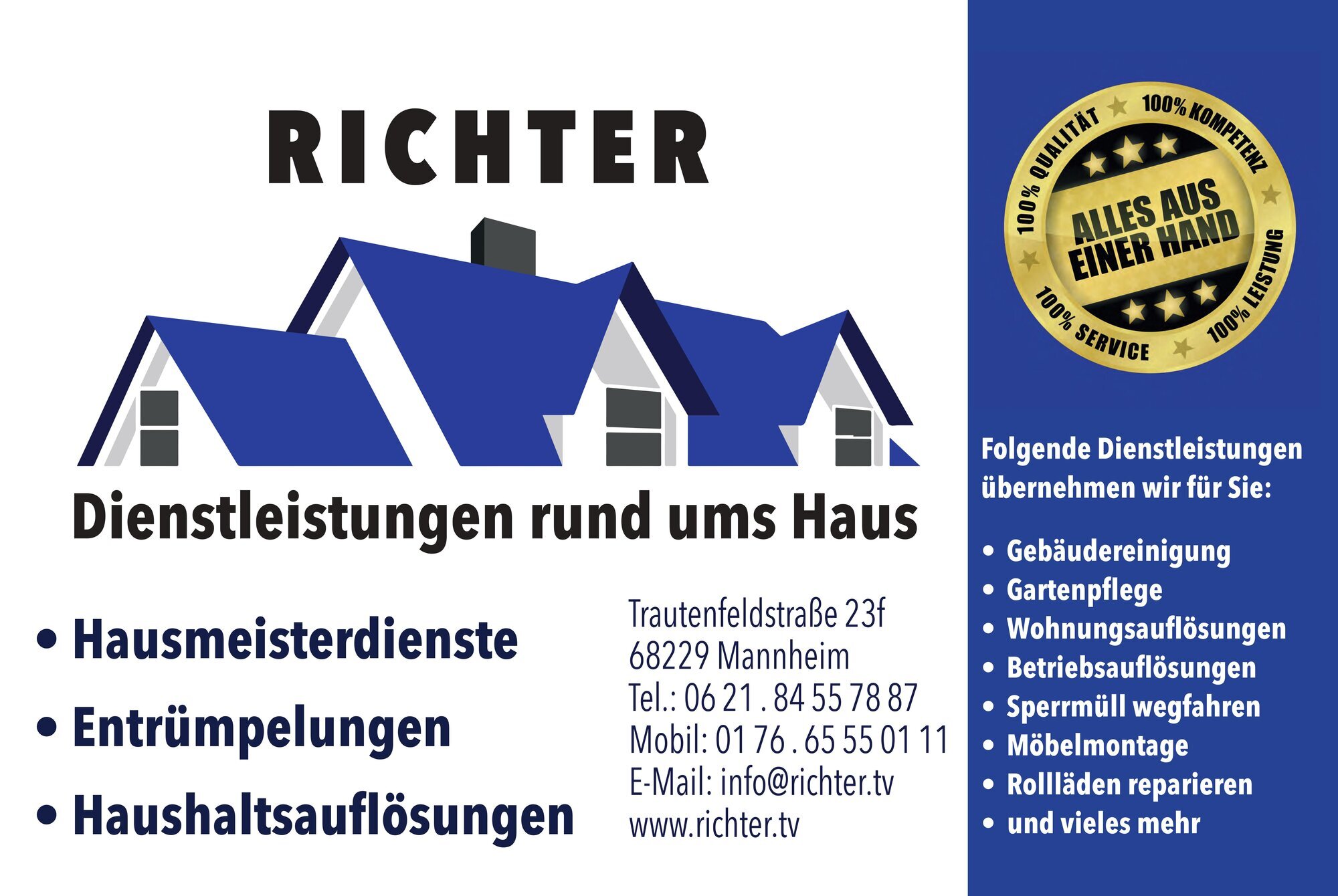 Richter Dienstleistungen GmbH, Trautenfeldstraße 23f in Mannheim