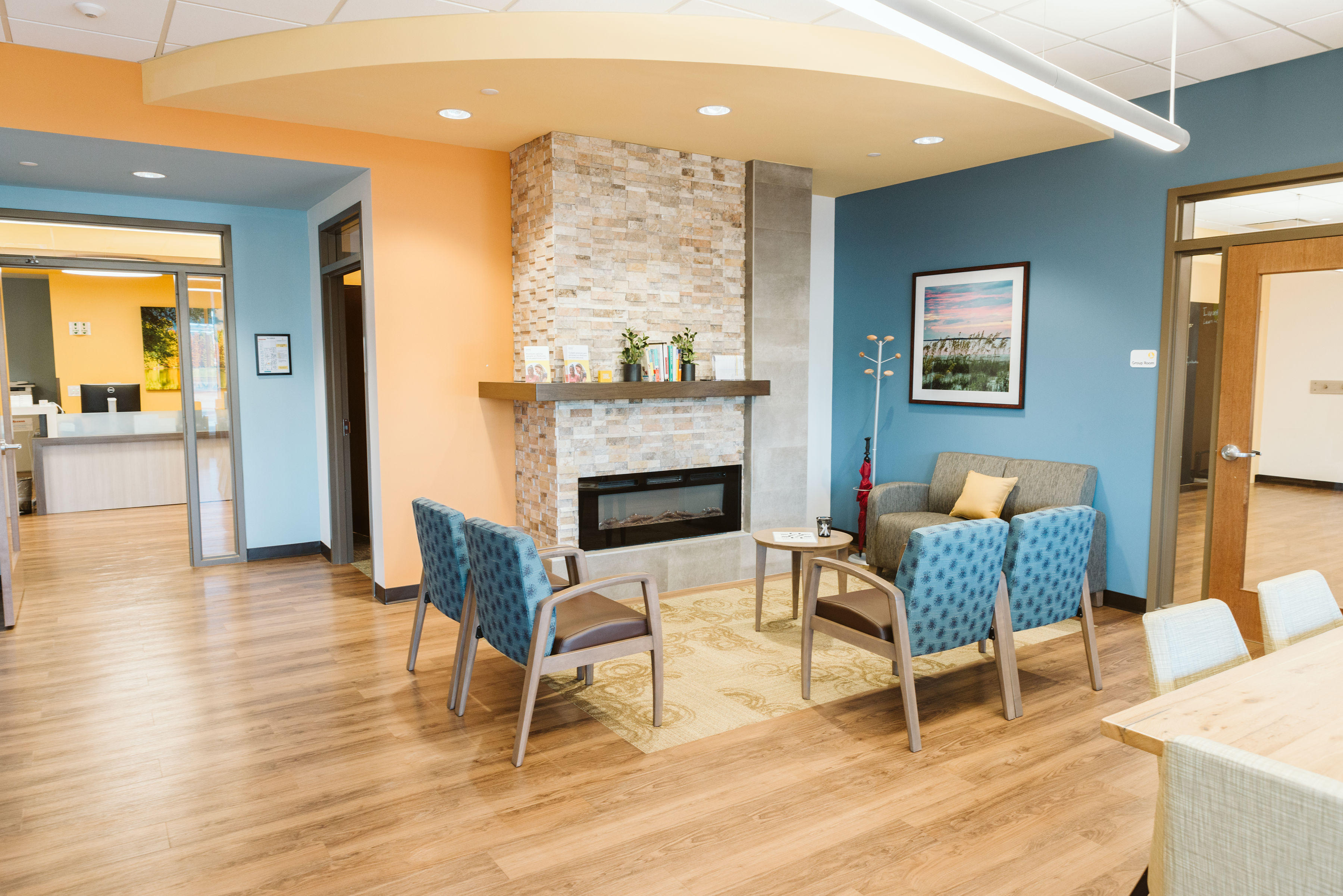 Inside the reception area of a One Medical Seniors Office