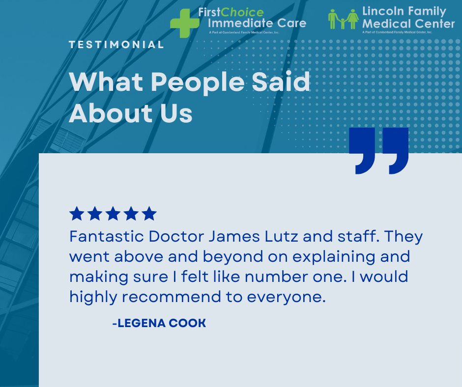 ???? Share Your Experience with First Choice Immediate Care - Lincoln! ????
Have you recently visited First Choice Immediate Care - Lincoln? Your feedback makes a big difference! Whether you had a great experience with their caring staff, quick service, or clean facility, we’d love to hear about it.
???? Leave a Google Review to help others in our community find quality care when they need it most. Sharing your experience can guide someone in making the right choice for their healthcare needs.
???? https://g.page/r/CZGTs-xASZgAEBM/review
Thank you for taking a moment to support local healthcare! ❤️ #FirstChoiceImmediateCare #LeaveAReview #CommunityCare