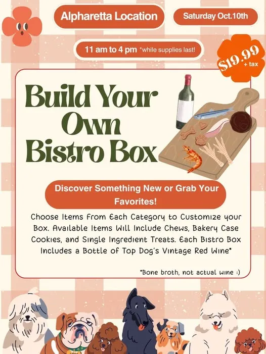 Image of Local Pet Event Build Your Own Bistro Box Nearby