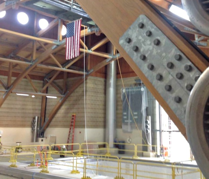 This commercial job was one of the most unique requests our franchise has received.  A school in Franklin County, MA wanted the ceiling and rafters above the pool cleaned.  After some creative thinking, our technicians got the job done - safely and efficiently!