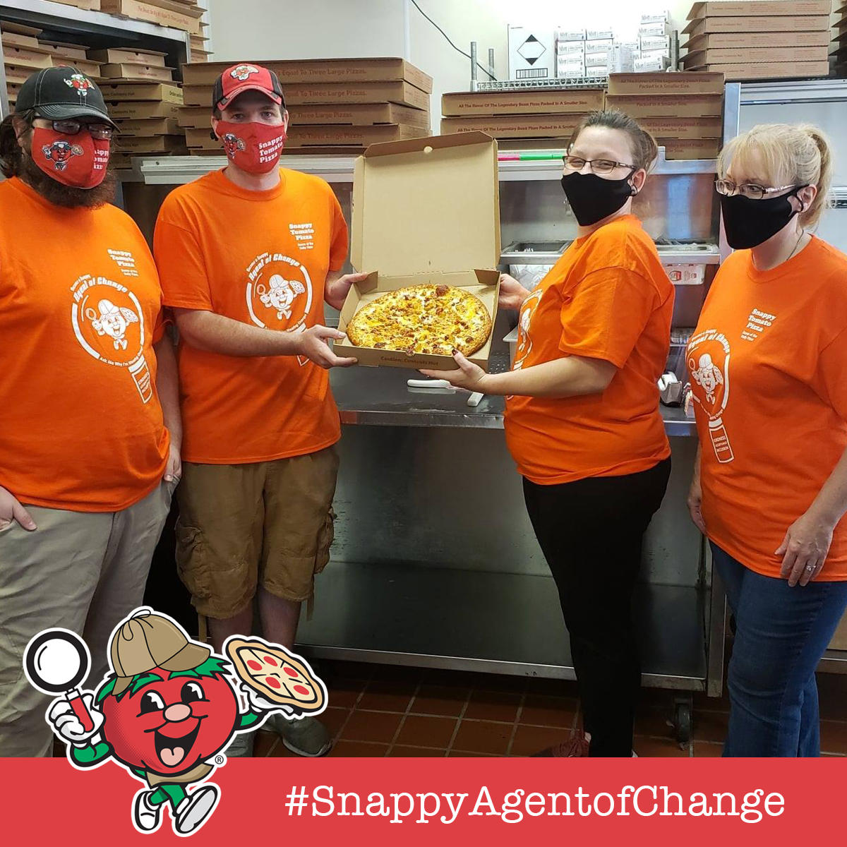 Agent of Change - Unity Pizza 2020
Snappy Tomato Pizza - Corporate Offices - Call 859.525.4680 - Online Menu - Carryout and Delivery
"Add Cheddar and Make It Better!"