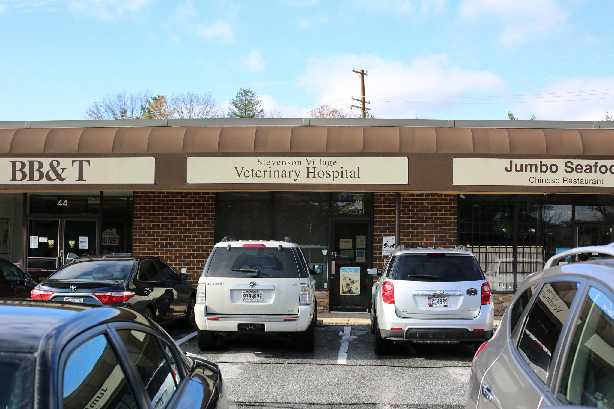 Welcome to Stevenson Village Veterinary Hospital!  We're conveniently located off of E. Sudbrook Lane in Sudbrook Square.