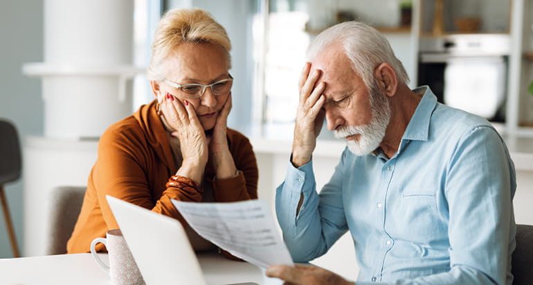 A couple reviews their finances.