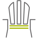 Muskoka chair icon.