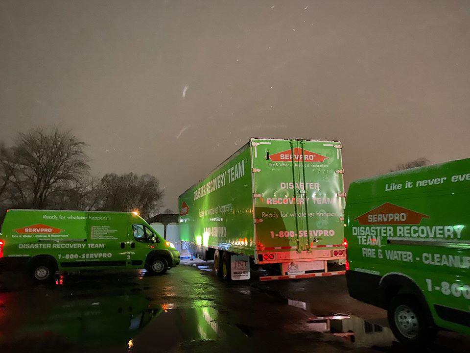 Long nights are worth it to get this commercial building back to its pre-loss condition after a fire! #SERVPRO