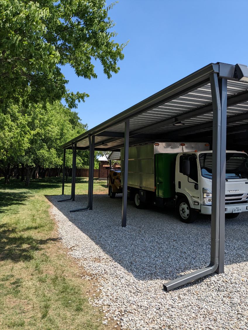 Metal parking structure