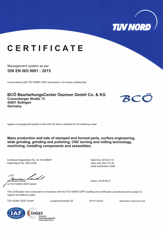 BCÖ GmbH & Co.KG, Cronenberger Strasse 73 in Solingen