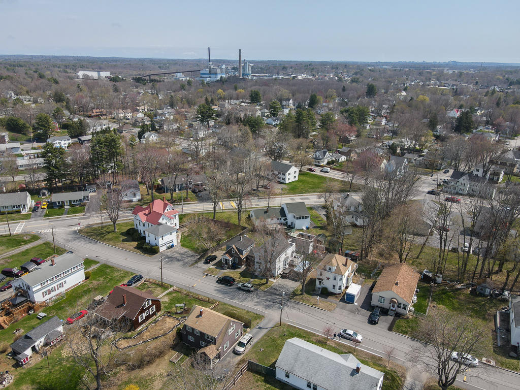 Aerial view of the popular Westbrook, Maine
