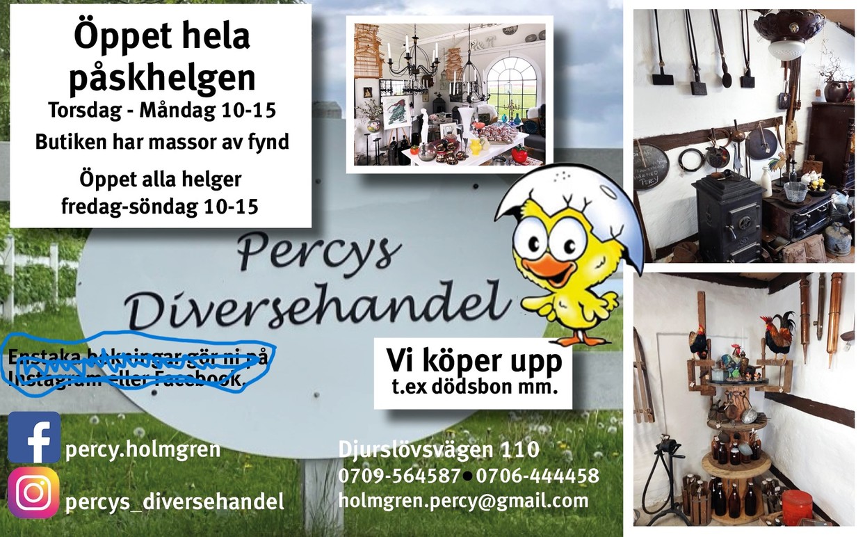 Images Percys Diversehandel & Loppis Skåne