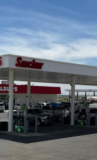 Sinclair gas station fueling island 