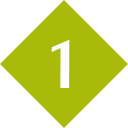 Number 1 in a green diamond.