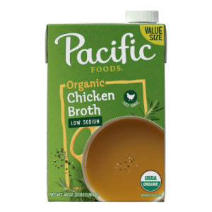 Pacific Foods® Low Sodium Organic Free Range Chicken Broth, 48 oz Carton (Case of 8) featured image