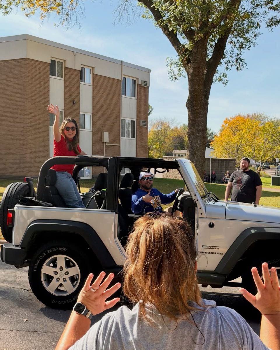 We had a great time at the Waseca Homecoming Parade! We&rsquo;re proud to celebrate Katie and her Friend of Education Award, recognizing her support of local schools and students. Congratulations, Katie!