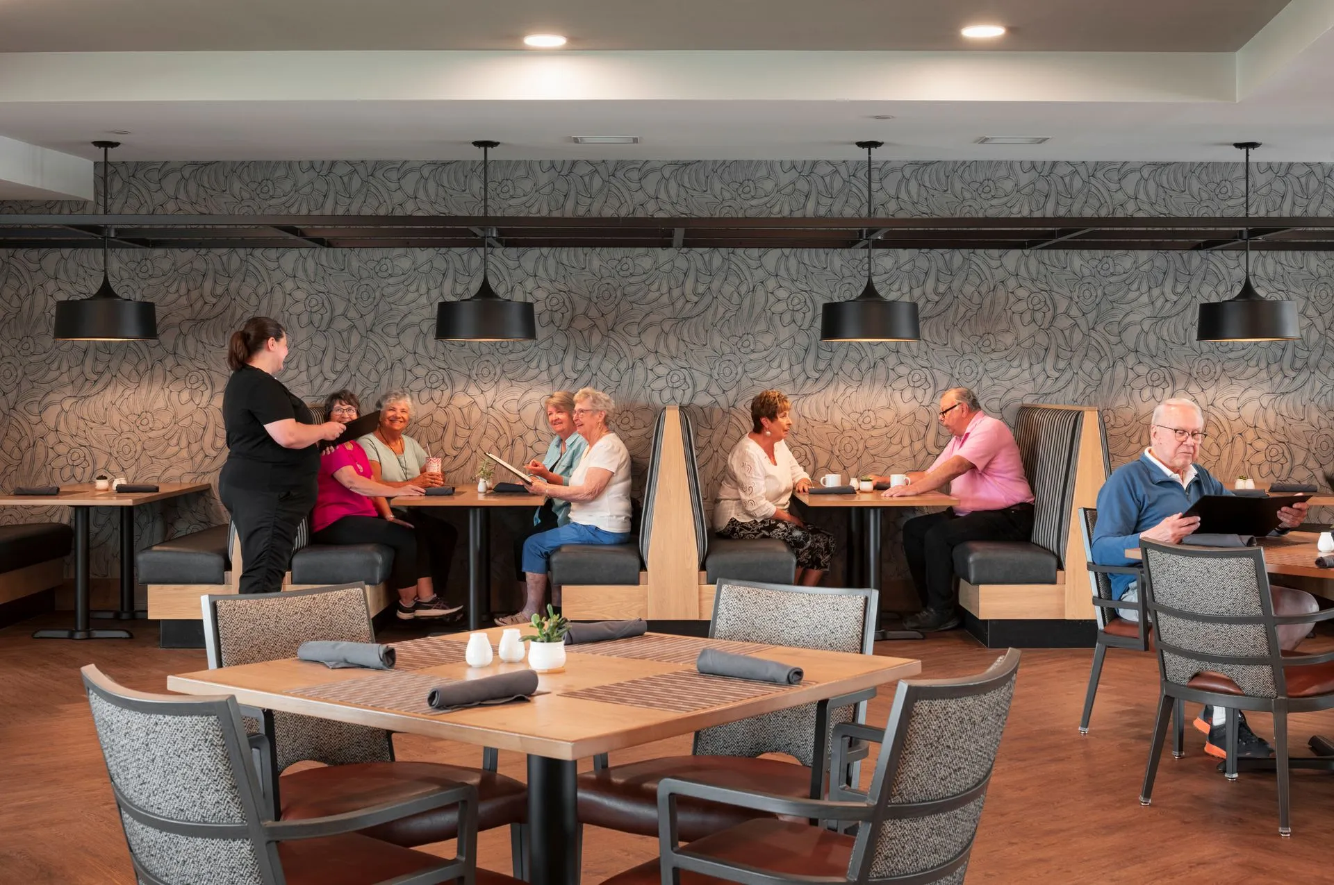 Restaurant-style dining at Saint Therese of Corcoran.