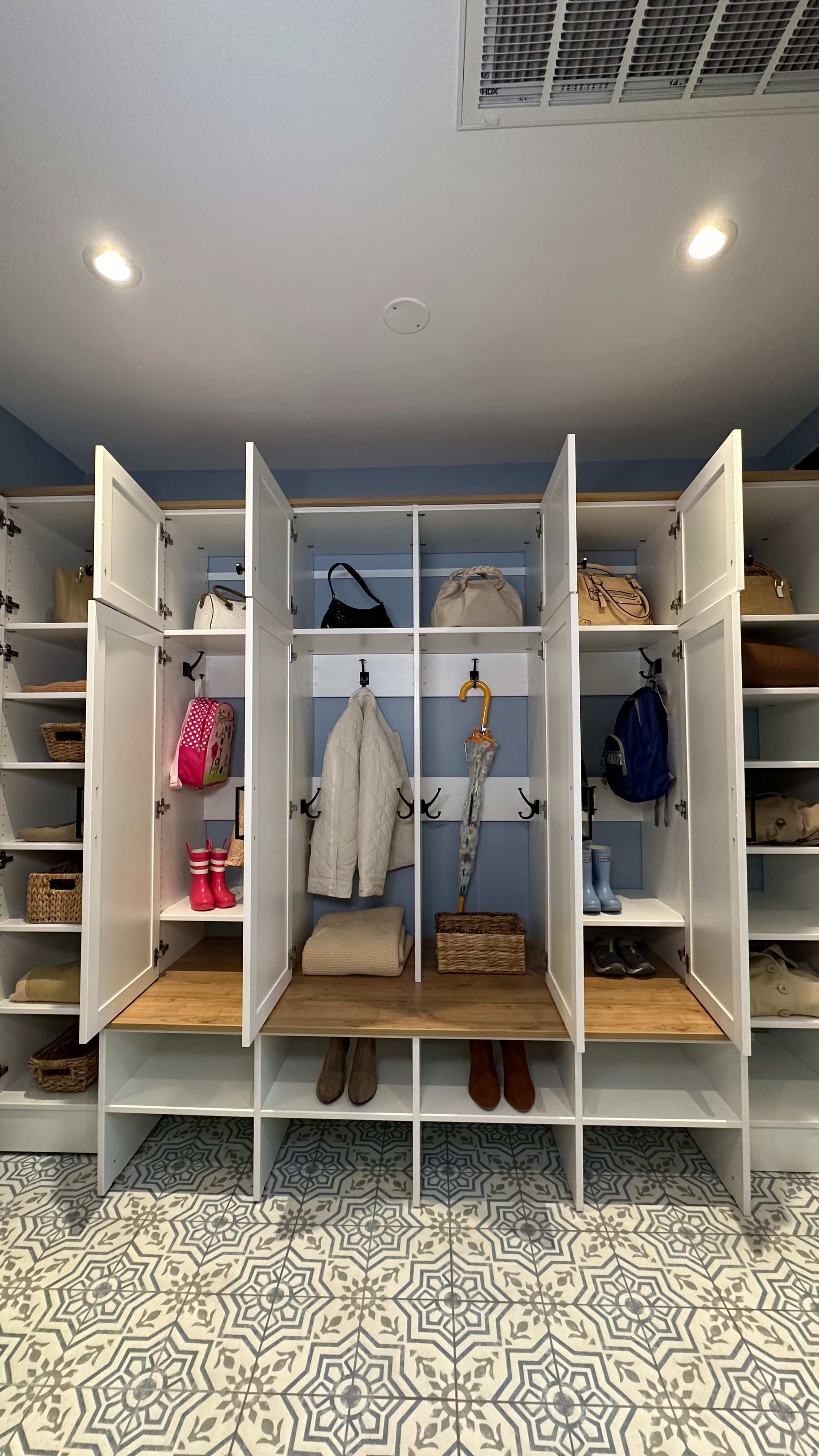 Custom mudroom storage