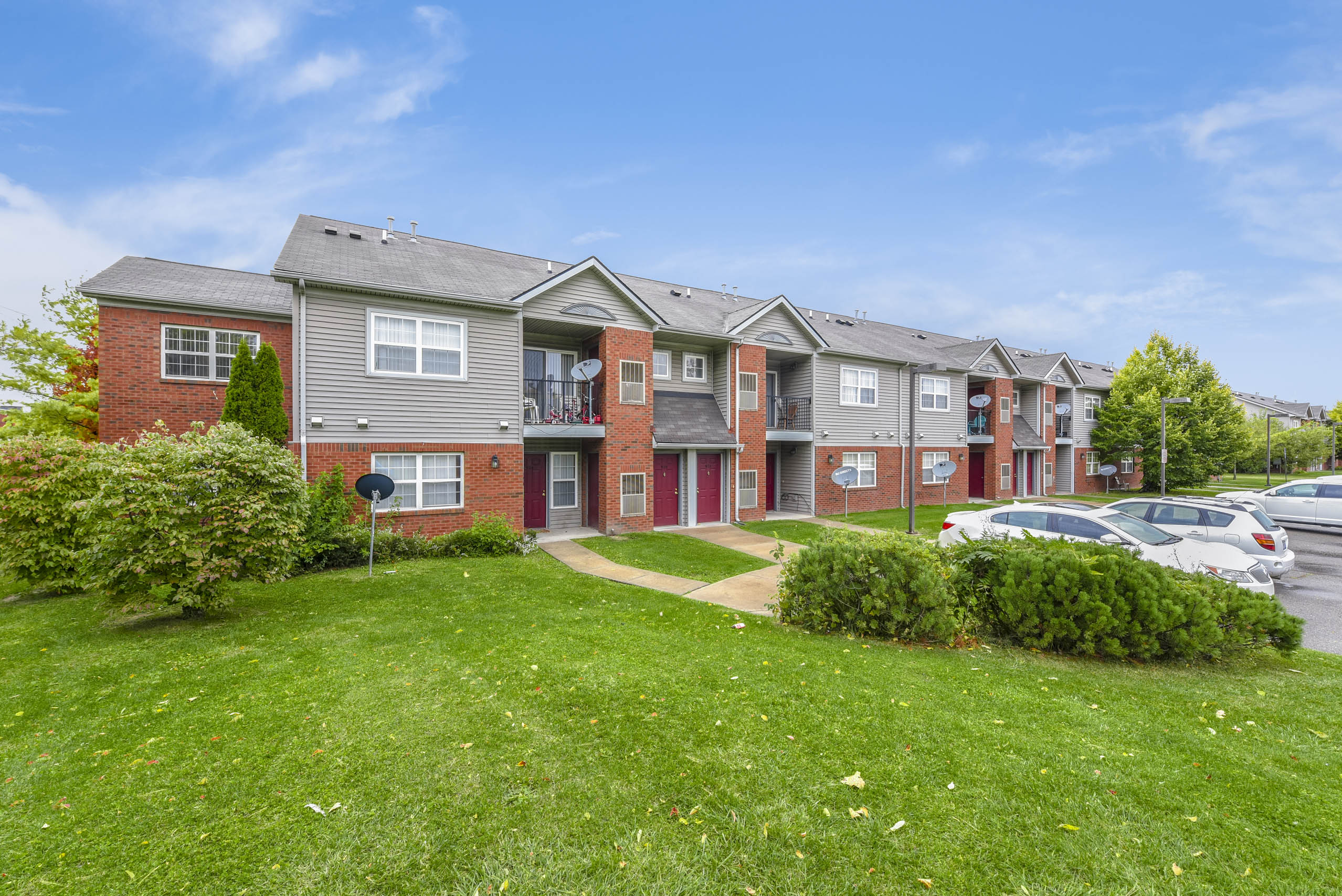 A row of townhouses