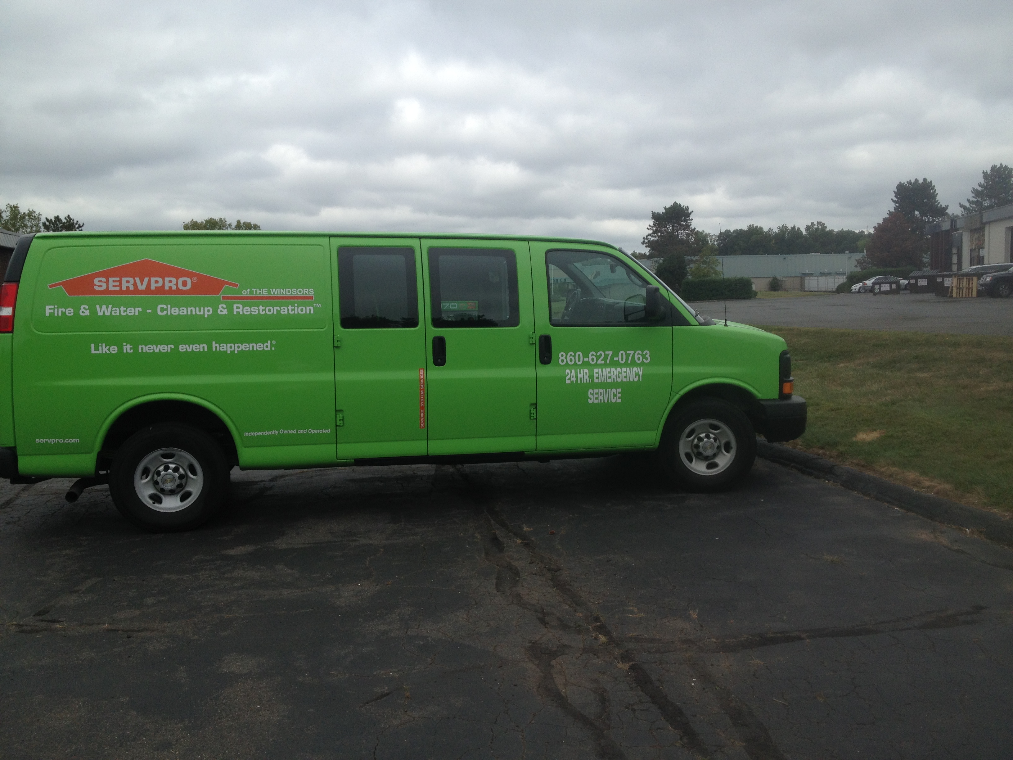 SERVPRO of The Windsors vehicle- with truck mounted extraction system!