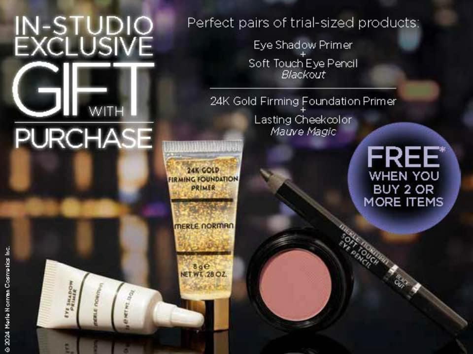 In-Studio Exclusive GIft with Purchase Merle Norman Cosmetics, Wigs and Boutique Antioch (224)788-8820