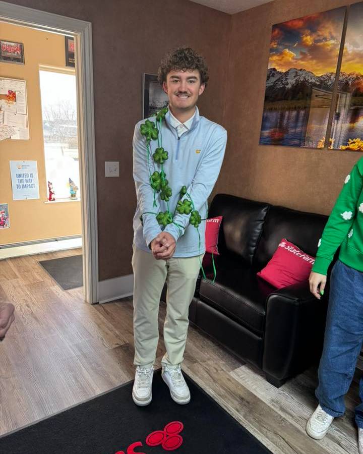 Happy St. Patricks Day!! Traiven forgot his green!